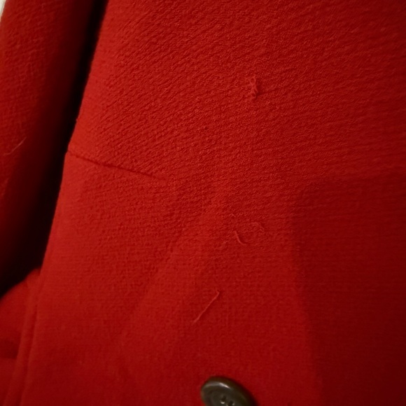 J. Crew Women's Bold Red Pea Coat - Picture 4 of 10